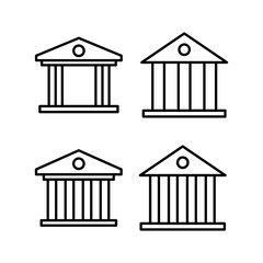 Bank icon vector for web and mobile app. Bank sign and symbol, museum, university