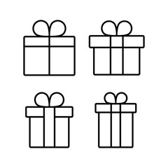 Gift icon vector for web and mobile app. gift sign and symbol. birthday gift