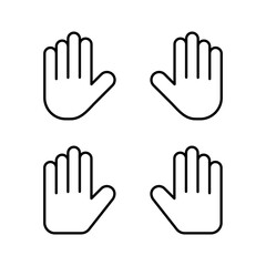 Hand icon vector for web and mobile app. hand sign and symbol. hand gesture