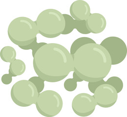 Prebiotic microbe icon flat vector. Bacteria probiotic. Good bacterium isolated