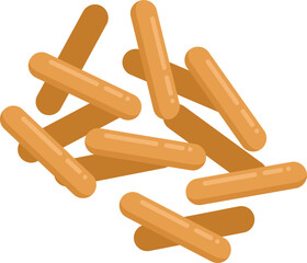 Healthy bacteria icon flat vector. Probiotic lactobacillus. Gut microbe isolated