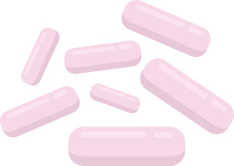 Streptococcus probiotic icon flat vector. Bacteria lactobacillus. Healthy microbe isolated