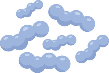 Bifidobacteria icon flat vector. Bacteria probiotic. Gut bacterium isolated