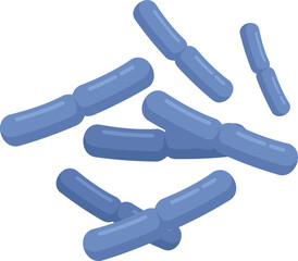 Bio probiotic icon flat vector. Gut bacteria. Good intestine isolated