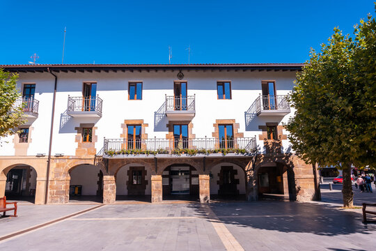 Lazkao town hall building next to the municipalities of Beasain and Ordizia, Gipuzkoa