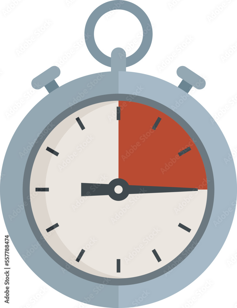 Poster stopwatch icon flat vector. stop clock. watch timer isolated