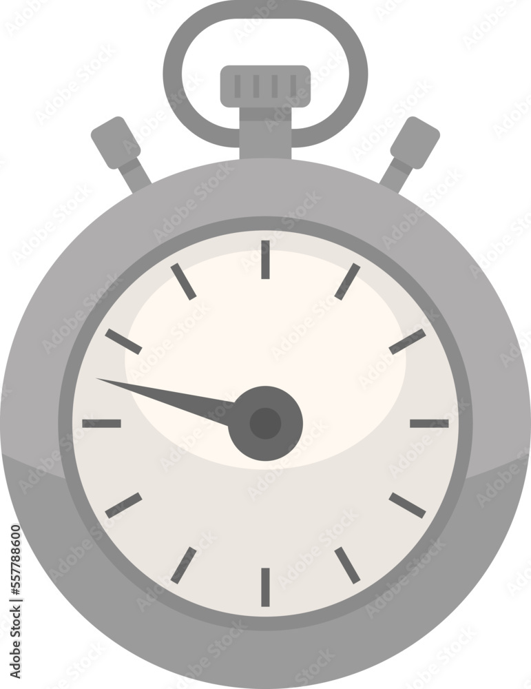 Poster countdown timer icon flat vector. stopwatch clock. chronometer time isolated