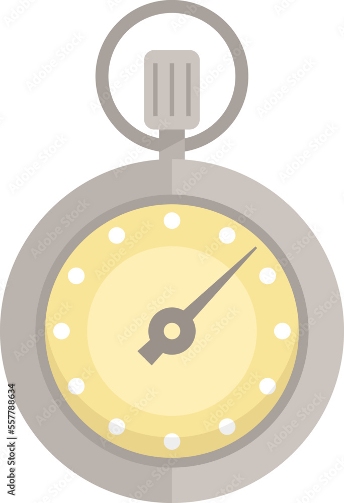 Poster chronometer icon flat vector. stopwatch clock. stop timer isolated
