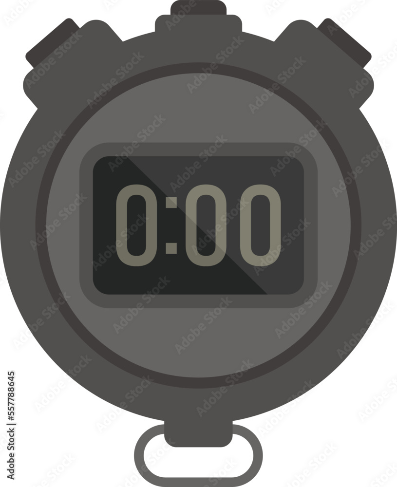 Poster stopwatch time icon flat vector. timer clock. stop watch isolated