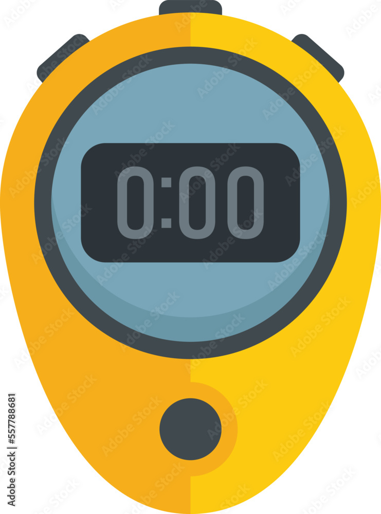 Poster quick stopwatch icon flat vector. stop watch. clock timer isolated