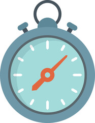 Sport stopwatch icon flat vector. Stop timer. Countdown watch isolated