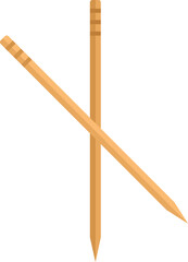 Drink toothpick icon flat vector. Tooth pick. Wood stick isolated