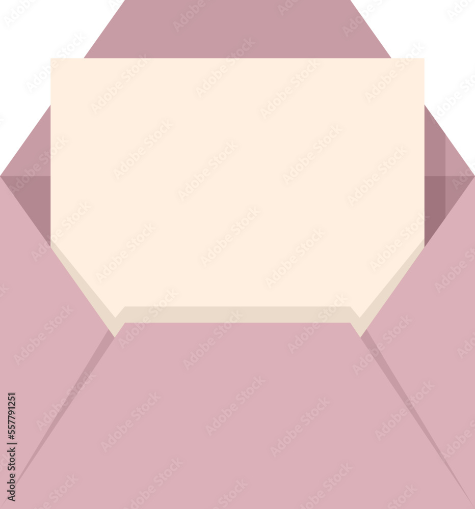 Sticker Envelope mail icon flat vector. Email letter. Paper post isolated