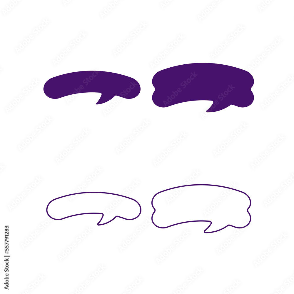 Wall mural speech bubbles vector icon set. line and glyph sign collection for mobile concept and web design. sy
