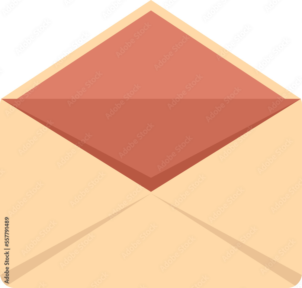 Poster close envelope icon flat vector. mail letter. post open isolated