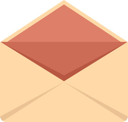 Close envelope icon flat vector. Mail letter. Post open isolated