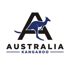letter A with kangaroo