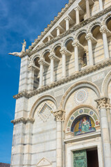 Fototapeta na wymiar Facade of Pisa Cathedral, Tuscany, Italy