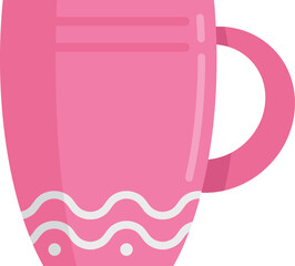 Breakfast mug icon flat vector. Tea cup. Hot drink isolated