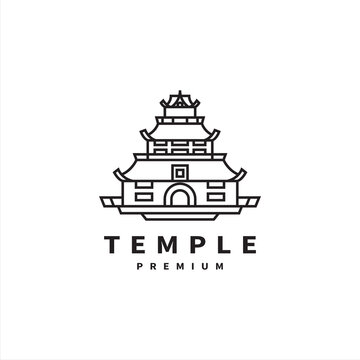 temple icon logo design inspiration