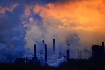 factory pipe smoke background gray abstract, co2 pollution
