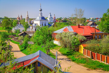 Fototapeta na wymiar Suzdal village in Golden Ring of Russia, idyllic landscape