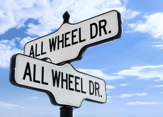All Wheel Drive street sign