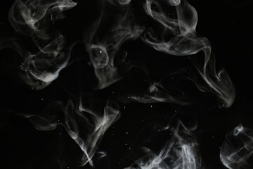 texture smoke on a black background abstract