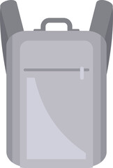 Laptop backpack icon flat vector. Bag case. School purse isolated