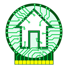 Connected home concept logo