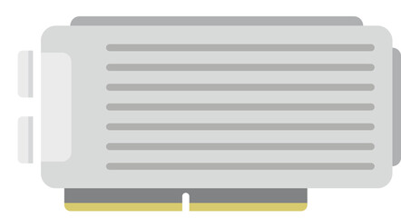 Graphics card icon flat vector. Video graphic. Computer gpu isolated