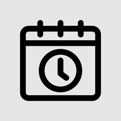 Timetable icon in line style, use for website mobile app presentation