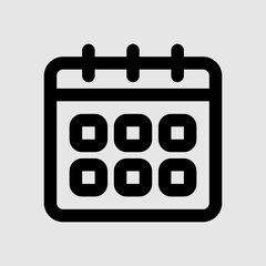Calendar icon in line style, use for website mobile app presentation