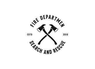 Fire department logos, modern and vintage style logo