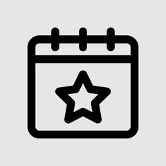 Bookmark schedule icon in line style, use for website mobile app presentation