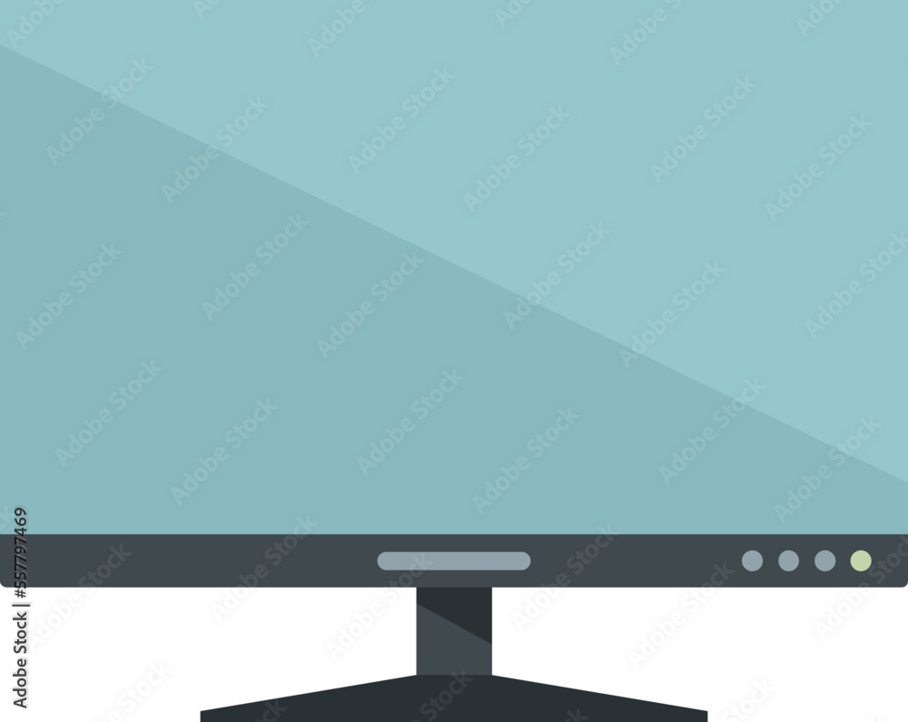 Poster frameless monitor icon flat vector. computer screen. pc display isolated