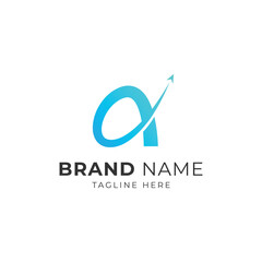 PrintA Letter Logo With Analytics Arrow Illustration, Analytics A Icon.