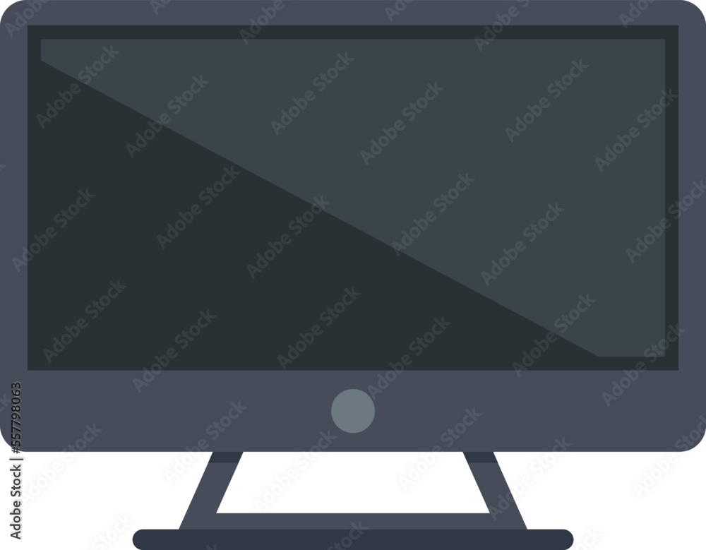 Poster internet monitor icon flat vector. computer screen. blank display isolated