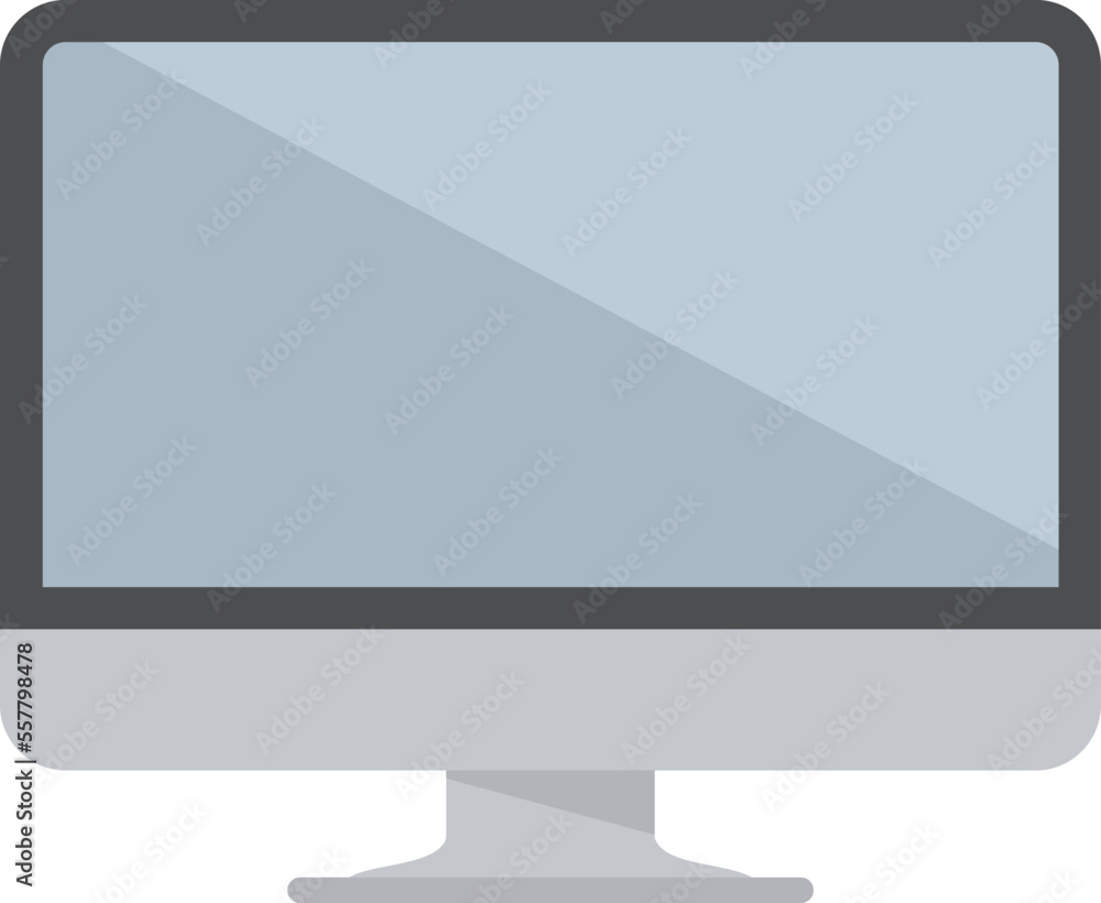 Poster responsive monitor icon flat vector. computer screen. display template isolated