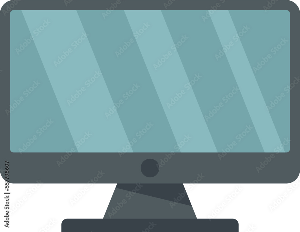 Aufkleber wide monitor icon flat vector. frame display. pc screen isolated