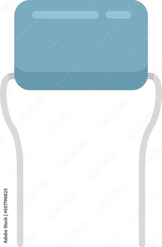 Poster anode diode icon flat vector. semiconductor component. diode power isolated
