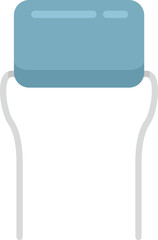 Anode diode icon flat vector. Semiconductor component. Diode power isolated