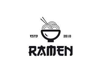 Ramen Specialist logo template. Suitable for any food industry, japanese restaurant, ramen restaurant, food icon, etc.