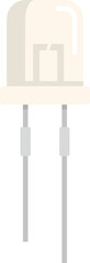 Detector diode icon flat vector. Led bulb. Power diode isolated