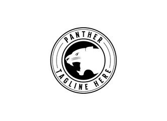 panther vintage logo icon illustration Premium Vector