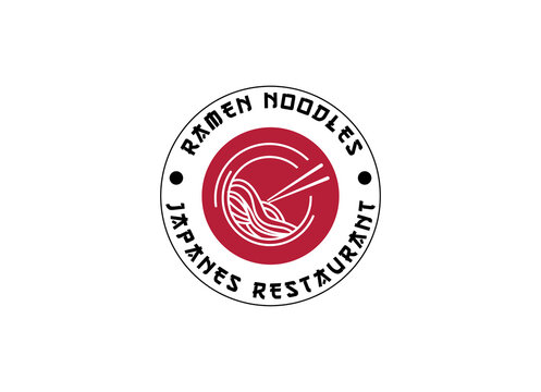 Ramen Specialist logo template. Suitable for any food industry, japanese restaurant, ramen restaurant, food icon, etc.