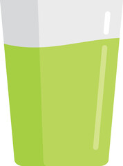 Mouthwash glass icon flat vector. Dental wash. Fresh mint isolated