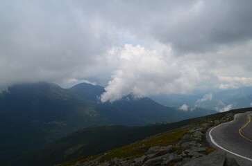 clouds over the mountains