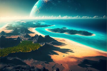 Magnificent planet with pristine tropical beaches