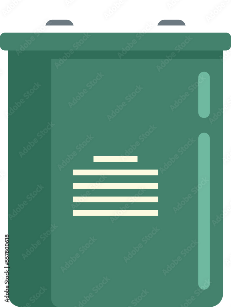 Poster capacitor component icon flat vector. electric resistor. electronic circuit isolated